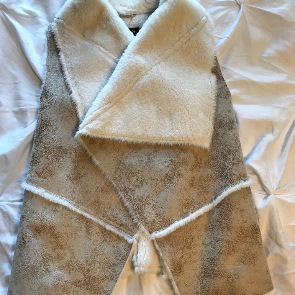 Coffee Shop Faux Fur/Faux Animal Hide Vest